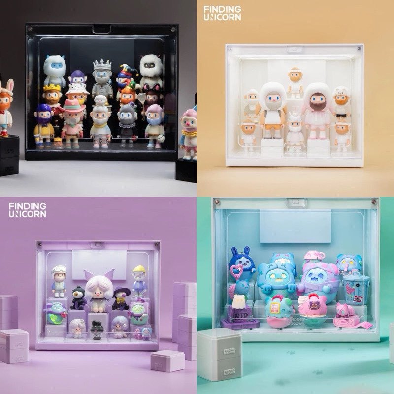[พร้อมส่ง ] Finding Unicorn Gamebox ตู้โชว์โมเดลมีไฟ สีเขียว สีม่วง สีชมพู