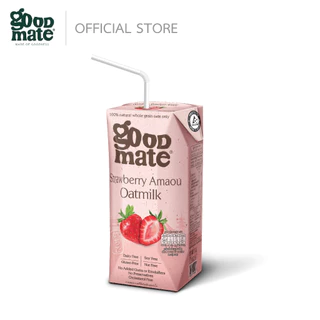 Goodmate Strawberry Oat Milk กู๊ดเมท นมโอ๊ต สูตรสตรอวเบอร์รี่ ขนาด 180 มล. (1 ลัง : 36 กล่อง)