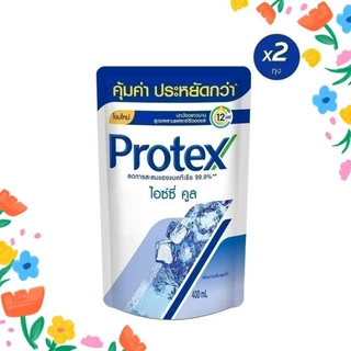 (แพ็คคู่) ครีมอาบน้ำ โพรเทคส์ 400 มล. ถุงเติม 2 ถุง Protex Shower Cream 400ml.x2