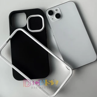 3 in 1 เคสโทรศัพท์ เคสประกบสีพื้นมาใหม่ เคส for iPhone 11 Pro Max 15 14 13 12 16 Pro Max XR XS Max 7 8 Plus SE 2020