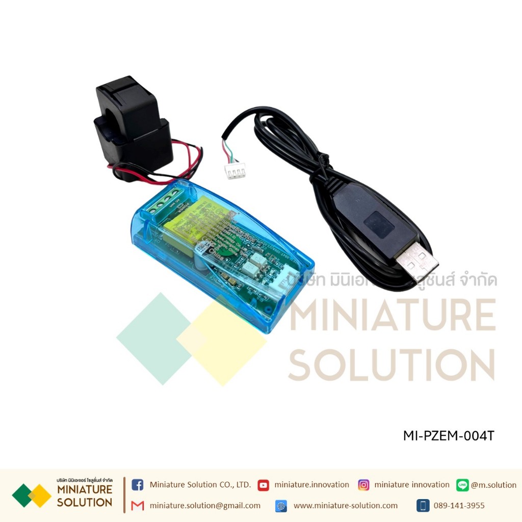 PZEM 004T เซนเซอร์วัดพลังงานไฟฟ้ามีเคสพร้อม CT 100 A | Digital Power meter