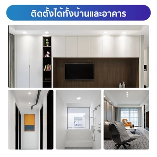 ไฟดาวน์ไลท์ ดาวน์ไลท์ led ดาวไลท์ติดลอย Downlight ไฟกลม โคมไฟเพดาน ติดลอย 6W 12W 18W 24W ไม่ต้องเจาะ แสงขาว รับประกัน3ปี