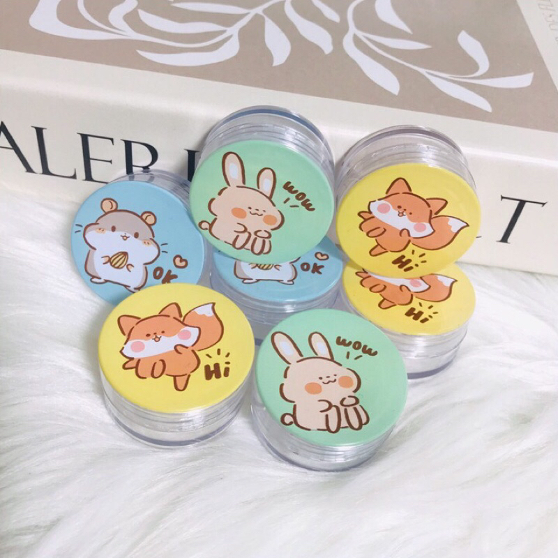 💕ตลับกลมเกลียว 2 ชิ้น ตลับใส่ยา ใส่ครีม ใส่เครื่องประดับ
