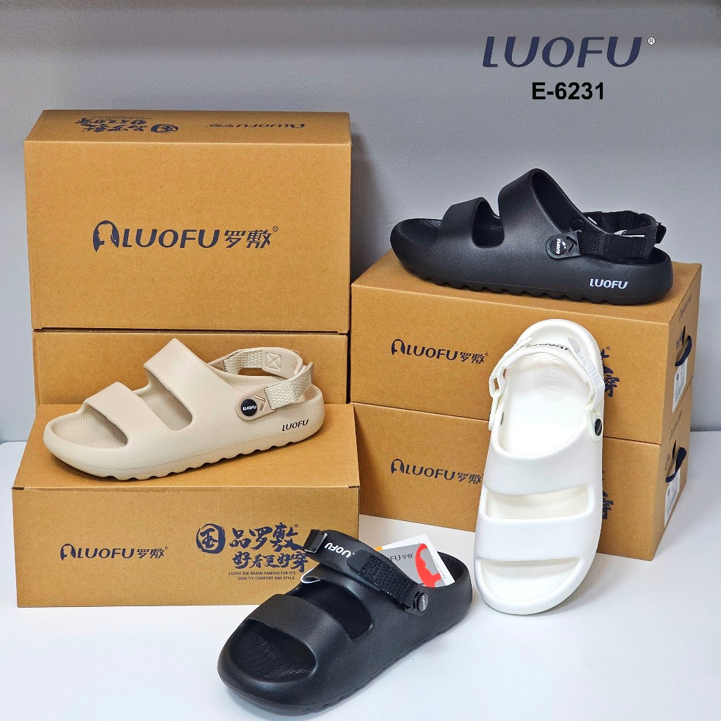 LUOFU รองเท้ารัดส้นผู้ชายรองเท้าแบบสวม แฟชั่น ผลิตจาก EVA ใหม่ 100% ไร้กลิ่นเหม็น รุ่นE6231ผู้ชาย
