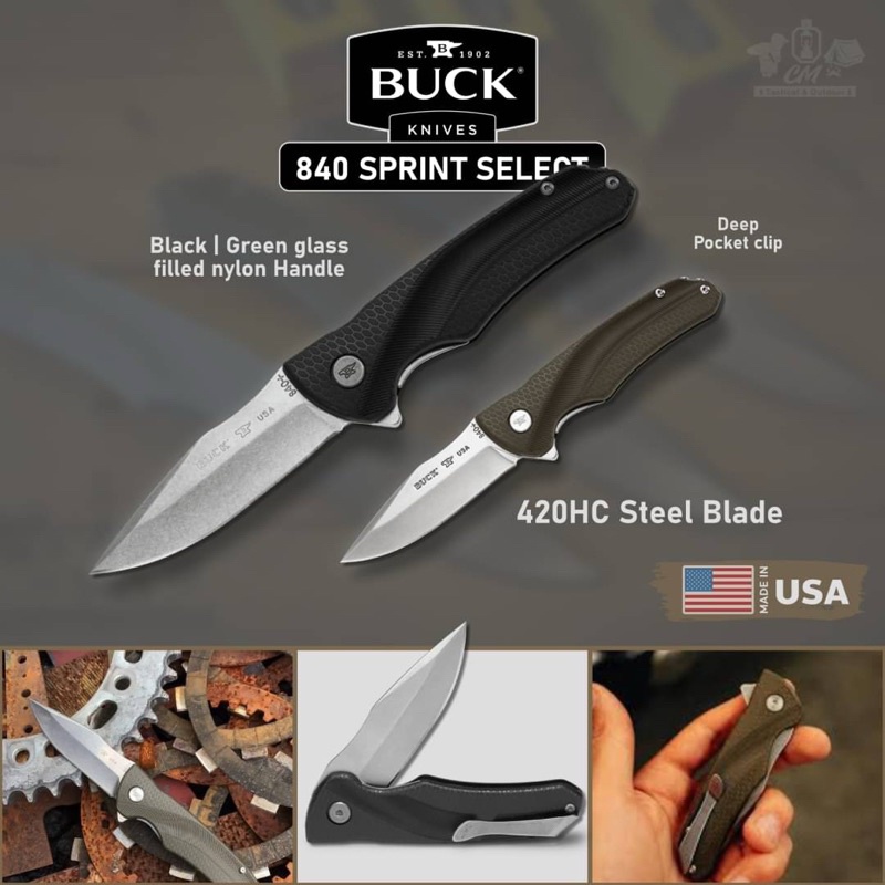 Buck 840 Sprint Select Made in USA