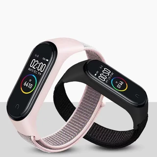 สายรัดแบบสปอร์ตสำหรับ Xiaomi Mi Band 3 4 5 6 7 8 สายรัดไนลอนระบายอากาศทดแทนสำหรับ Mi Band 9/10