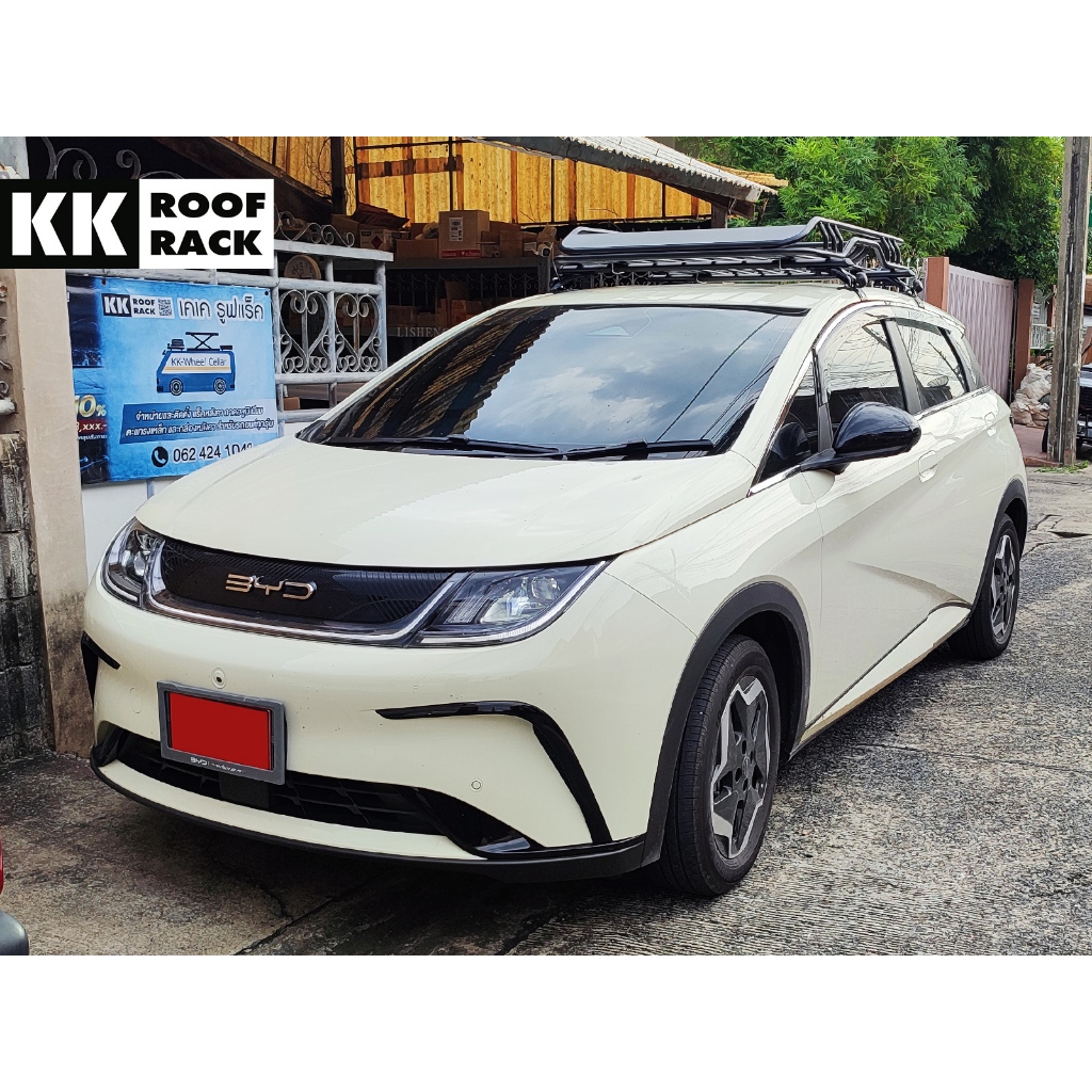 แร็คหลังคา ตะแกรง BYD Dolphin ของใหม่ ไม่เจาะหลังคา [B0-0S]