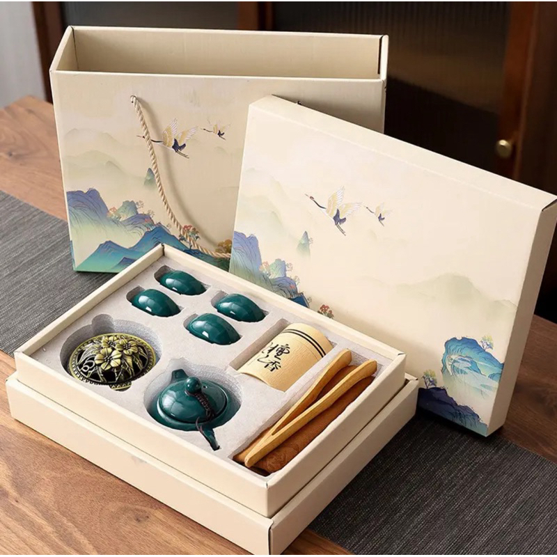 ชุดชาของขวัญ ชุดชงชา ชุดชาของขวัญพรีเมี่ยม ของไหว้ผู้ใหญ่ Tea gift set box ของขวัญปีใหม่