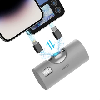 [ของแท้/ประกัน1ปี] iWALK LinkPodX พาวเวอร์แบงค์เปลี่ยนหัวได้ (Type-C & Lightning) 5000mAh 2-in-1 รองรับมือถือได้ทุกรุ่น
