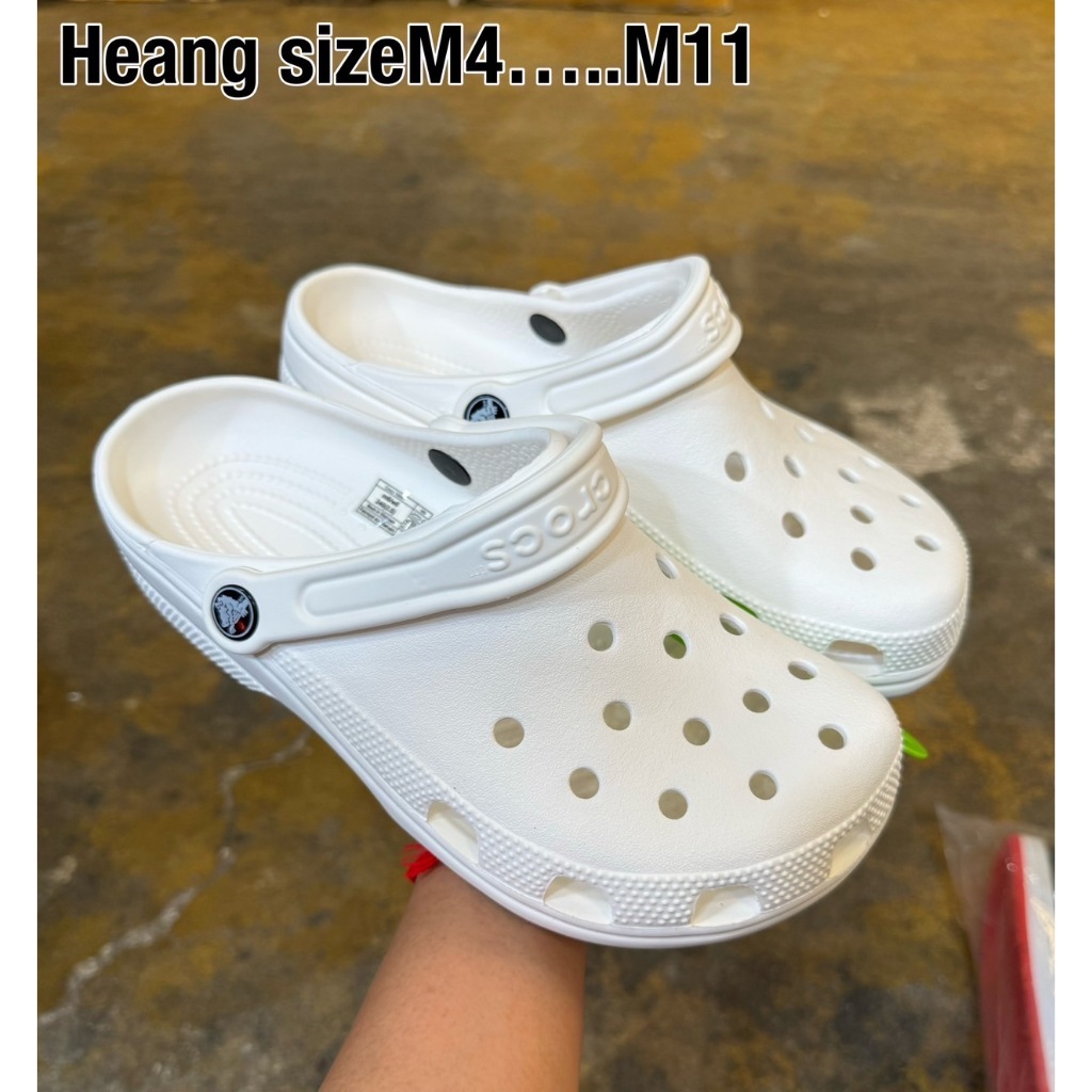 รองเท้า Crocs classicแบบสวมสำหรับผู้หญิงและผู้ชายงานสวย 10 สี