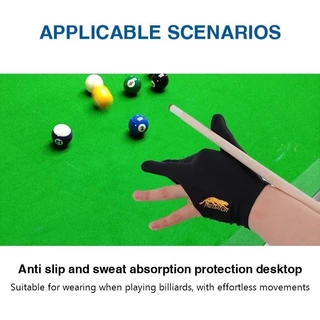 ถุงมือสนุกเกอร์ ถุงมือใส่เล่นบิลเลียด สวม3นิ้ว ปลายนิ้วปิด เบาสบาย ผ้าลื่น ป้องกันนิ้วด้าน ใส่เล่นกีฬา ราคาต่อ1ข้าง