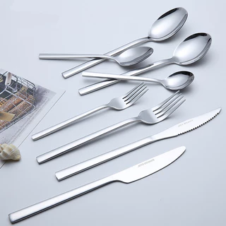 ShopAt.Two[ST-3110] ช้อนส้อม มีดสเต๊ก ช้อนสแตนเลส คุณภาพสูง stainless steel
