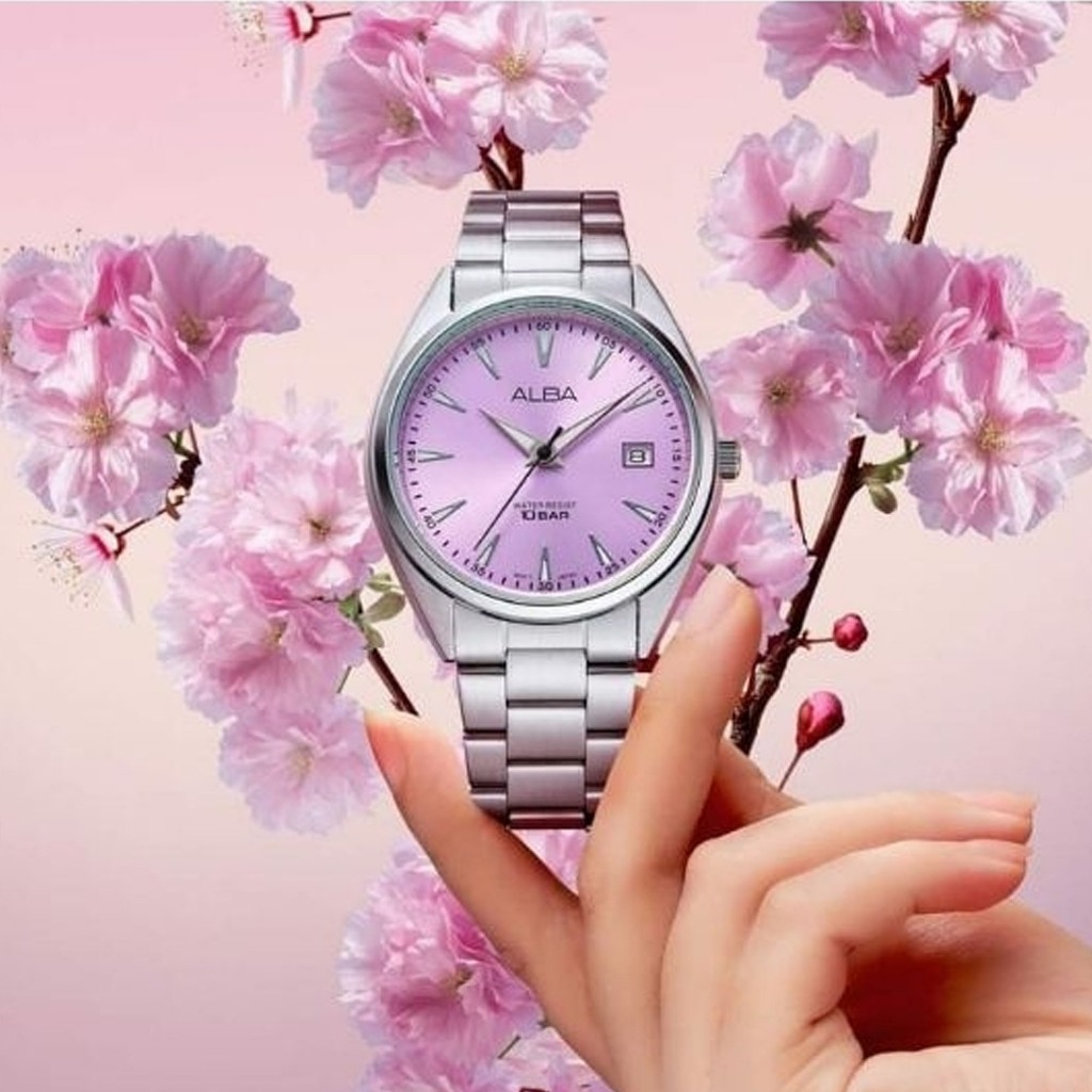 ALBA นาฬิกาข้อมือผู้หญิง สายสแตนเลส รุ่น AG8Q(AG8Q03X,AG8Q05X,AG8Q07X,AG8Q09X,AG8Q11X)