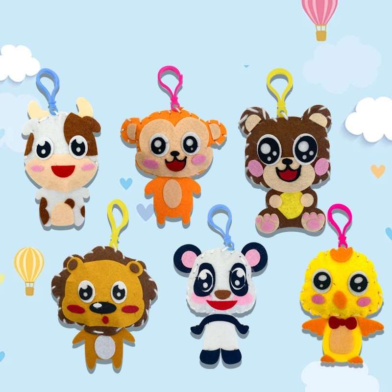 DIY พวงกุญแจ พวงกุญแจตุ๊กตา พวงกุญแจการ์ตูนน่ารัก ของเล่น งานฝีมือเด็ก  DIY Keychain Handmade