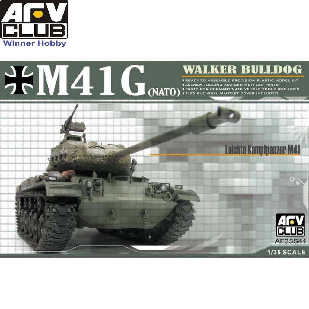 โมเดลรถถัง AFV Club 35S41 M41G Walker Bulldog Tank 1/35