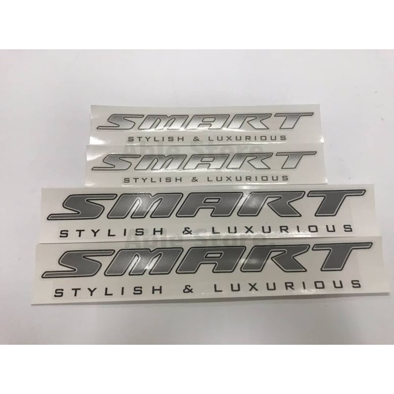 สติ๊กเกอร์ดั้งเดิม SMART STYLISH & LUXURIOUS สำหรับติดกระจกแค๊ป ติดช่องแค๊ป ของรถกระบะ ISUZU D-MAX