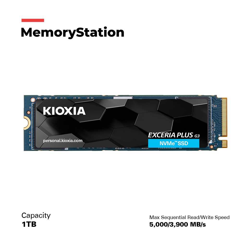 KIOXIA EXCERIA PLUS G3 NVMe™ SSD - 1TB แบรนณ์อันดับหนึ่งจากประเทศญี่ปุ่น ของแท้ 100%