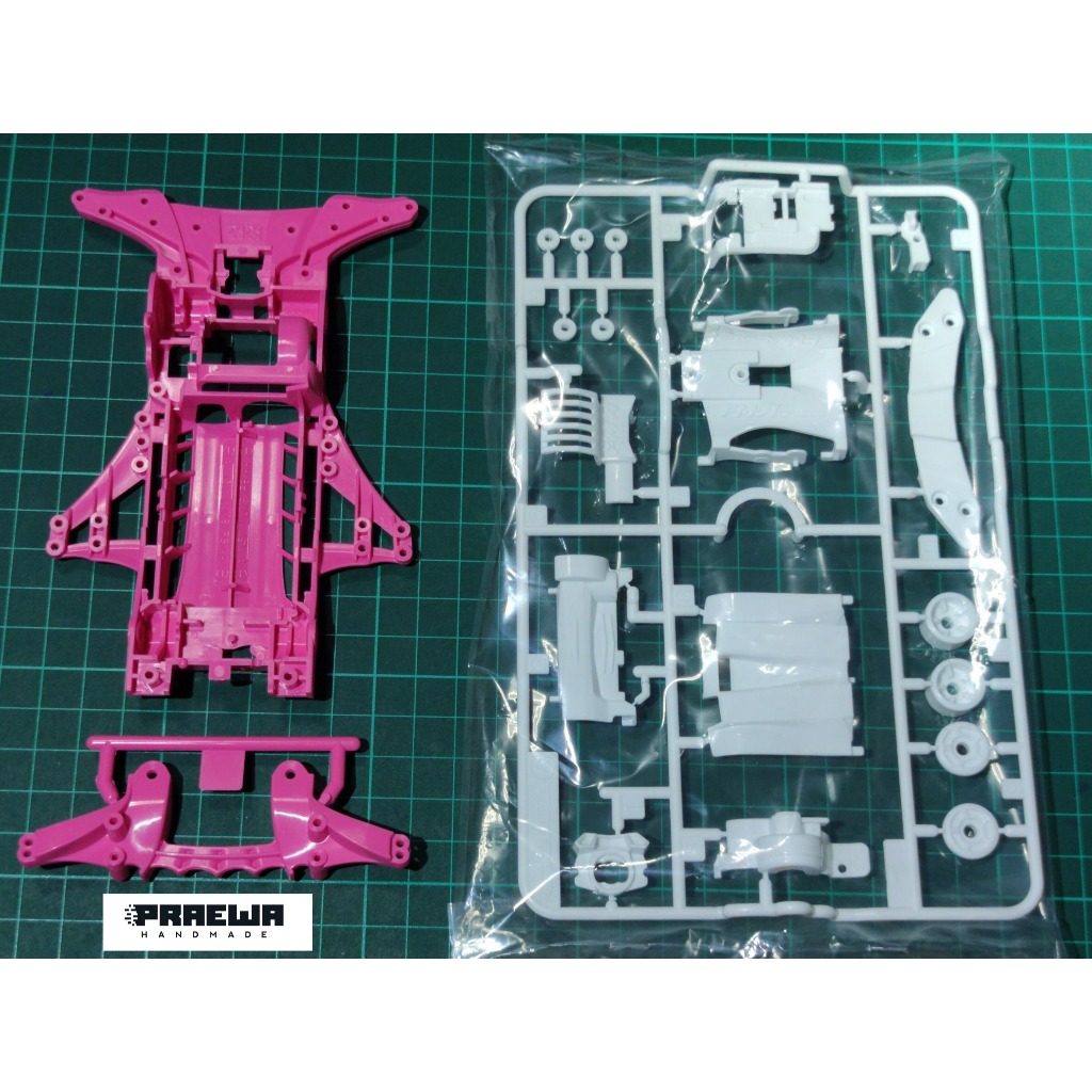 โครง FMA ชมพู แท้ จากกล่องหมีบราวน์ - TAMIYA FM-A Chassis Set Pink Mini 4WD