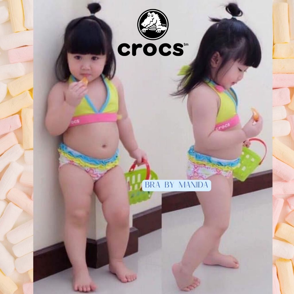 🐊 Crocs แท้ 🐊 ชุดว่ายน้ำเด็ก ใหม่ๆๆไม่มีตำหนิ แพ็คเก็ตจากโรงงาน ป้ายเต็ม 399.-