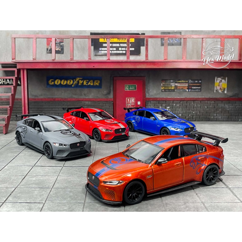 จากัวร์ โมเดลรถสะสม โมเดลรถเหล็ก JAGUAR XE SV PROJECT 8 scale 1:38 kinsmart