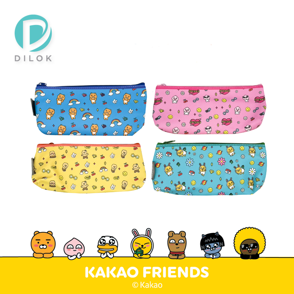 Kakao Friends กระเป๋าดินสอ กล่องดินสอ ลายการ์ตูนลิขสิทธิ์แท้ น่ารัก สีสันสดใส KK1291