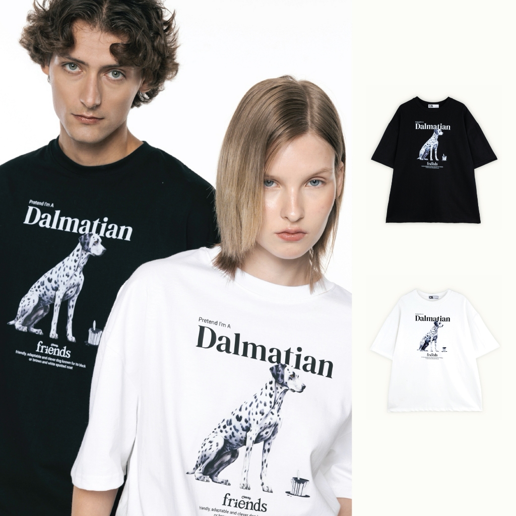 Classy - เสื้อยืด Oversized แขนสั้น สกรีนลาย Col. Friends Imitation Behavior รุ่น Dalmatian T-Shirt