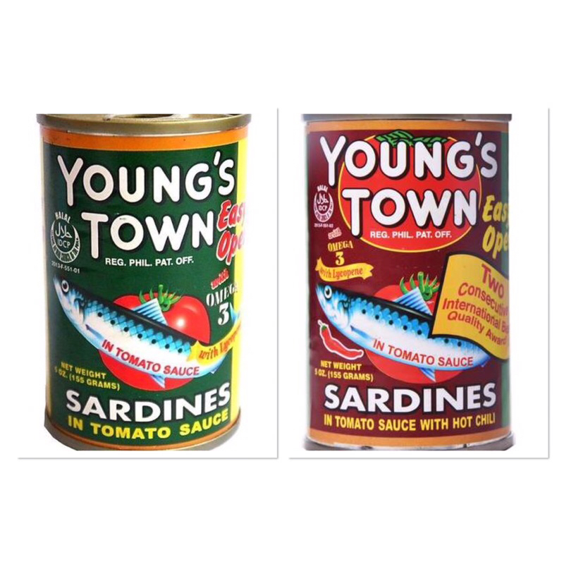 Young’s Town Sardines in Tomato Sauce/Tomato Sauce with Hot Chili 155g