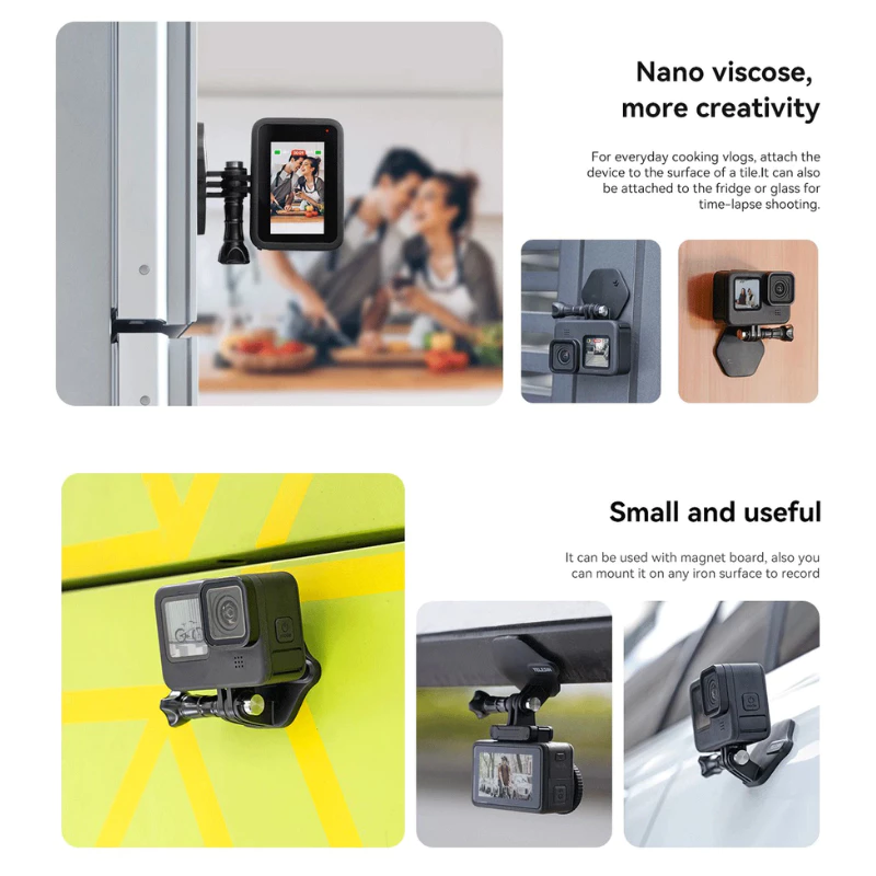 Telesin magnetic mount with Nano sticker kit เมาท์แม่เหล็ก สำหรับGoPro , DJI Action 6 / 5Pro / 4 / 3 , Insta360 thumbnail 5