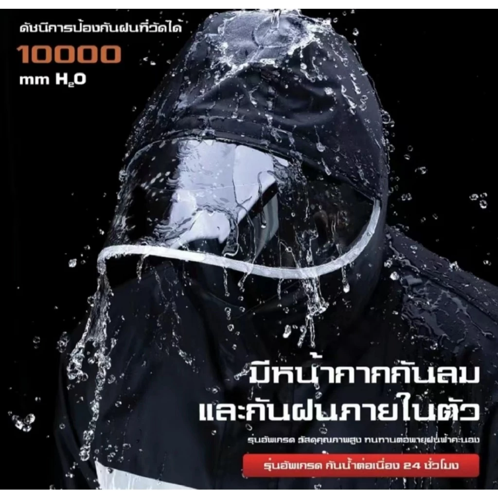ชุดเสื้อคลุมและกางเกงกันฝน thumbnail 8