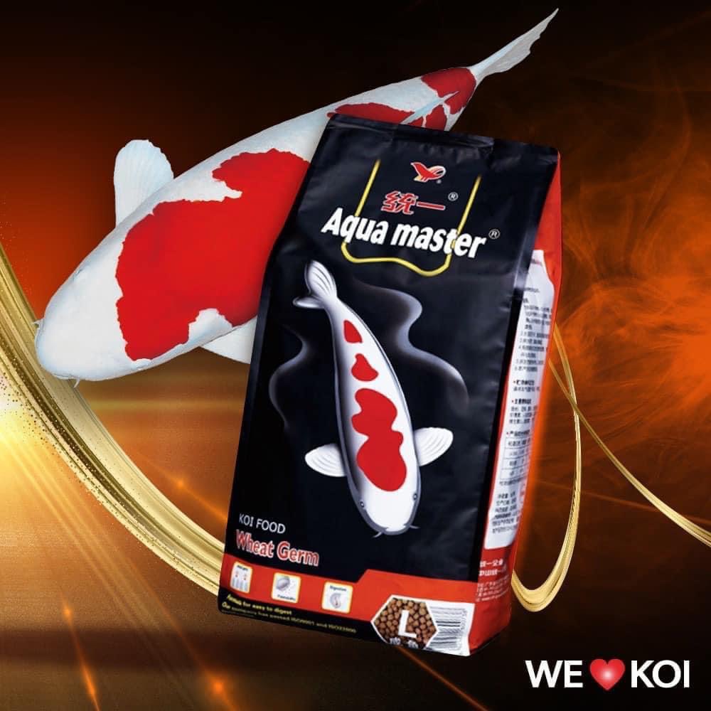 อาหารปลาคาร์ฟ Aqua Master Wheat germ สูตร ช่วยบำรุงผิว ช่วยย่อย เร่งโต ขนาด 5 กก.