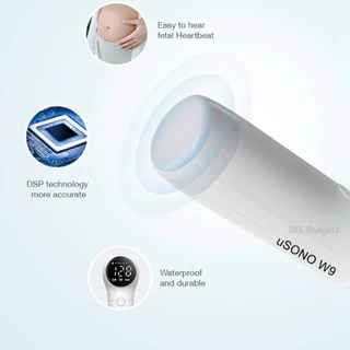 เครื่องฟังเสียงทารกในครรภ์ FHR Fetal Heart Rate Sound Baby Heartbeat Fetal Doppler จอLED แสดงผล เสียงคมชัด แถมเจล 60ml
