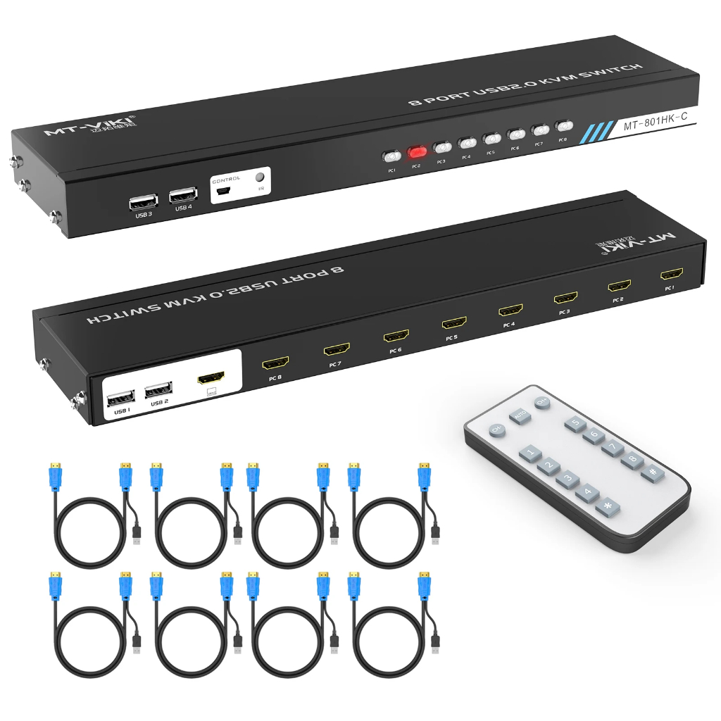 HDMI KVM 8 Ports KVM Switch HDMI, MT-VIKI 4K 30Hz