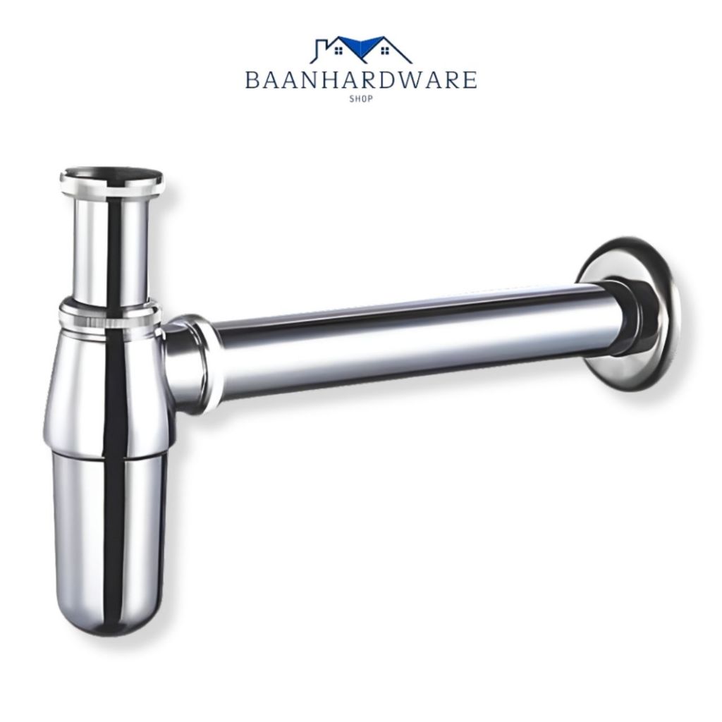 BAANHARDWARE ท่อน้ำทิ้ง PVC ชุบโครเมี่ยม แข็งแรง ไม่เป็นสนิม!! MA-J-803PS