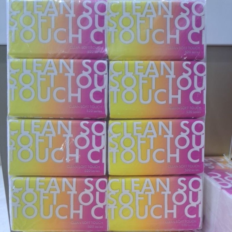 กระดาษทิชชู่Suncosmate clean soft touch520series หนา 3ชั้น (1แพ็ค มี 8ห่อ)