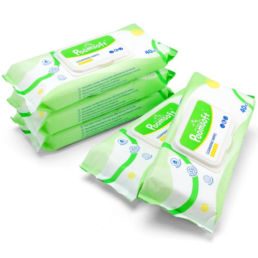 Poomsoft Baby wipes 1200แผ่น 30แพ็ค เม็ดไข่มุกลายทาง ทิชชู่เปียก รูปที่ 7