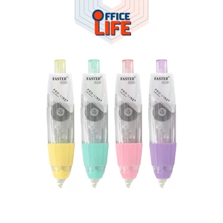 Faster (ฟาสเตอร์) เทปลบคำผิด รุ่น Proline+ โปรไลน์ พลัส เปลี่ยนไส้ได้ ยาว 6 เมตร ( 1 ชิ้น / คละสี )