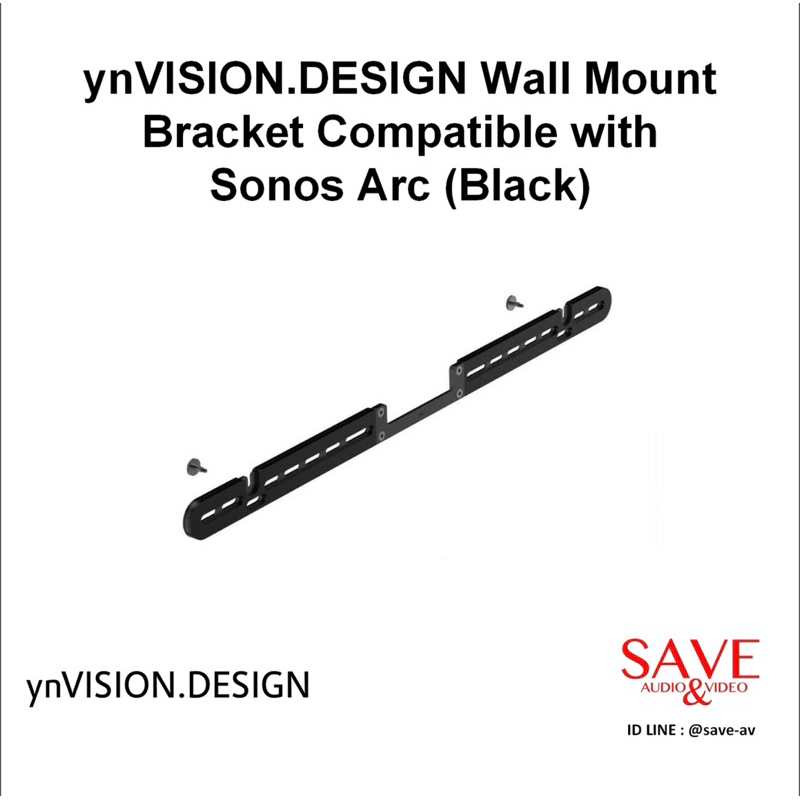 ynVISION.DESIGN Wall Mount Bracket Compatible with Sonos ARC and ARC Ultra(1 pc.)