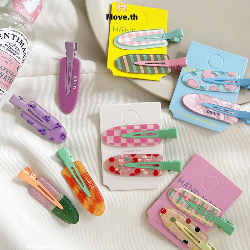 ในไทย-พร้อมส่ง กิ๊บหนีบผม ผลไม้ ลายการ์ตูน BBคลิปด้านข้าง น่ารักหวาน สไตล์เกาหลี แฟชั่นสําหรับผู้หญิง การออกแบบ Dopamine