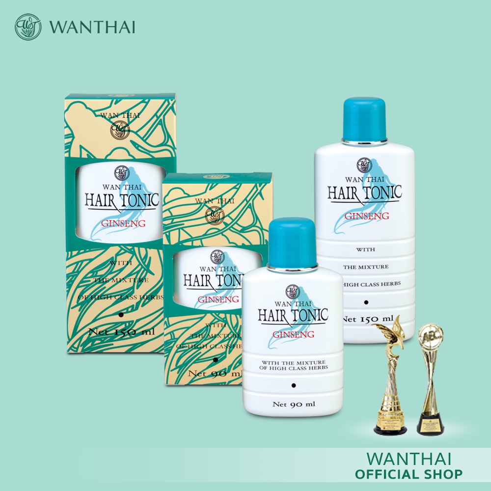 Wanthai (ว่านไทย) 🌿 แฮร์โทนิคโสม l รักษารากผมให้แข็งแรง หยุดผมร่วง ฆ่าเชื้อรา ขจัดรังแคบนหนังศีรษะ