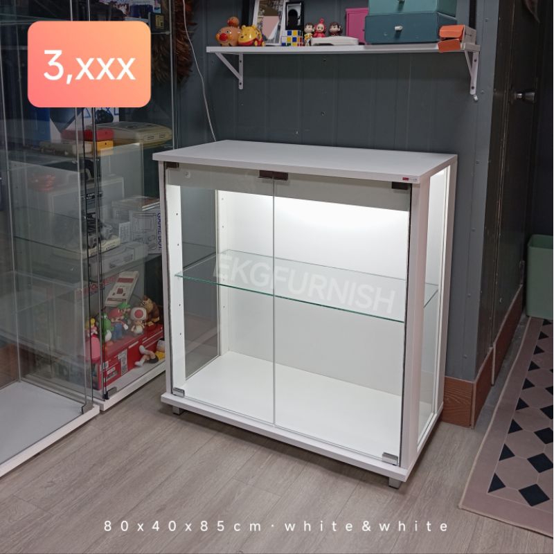 **ส่งกทม.-ปริมณฑล* พรีออเดอร์ 30 วัน *⚡ตู้โชว์กระจก EKGfurnish ขนาด 80x40x85 ซม. *ไม่ต้องประกอบเอง*