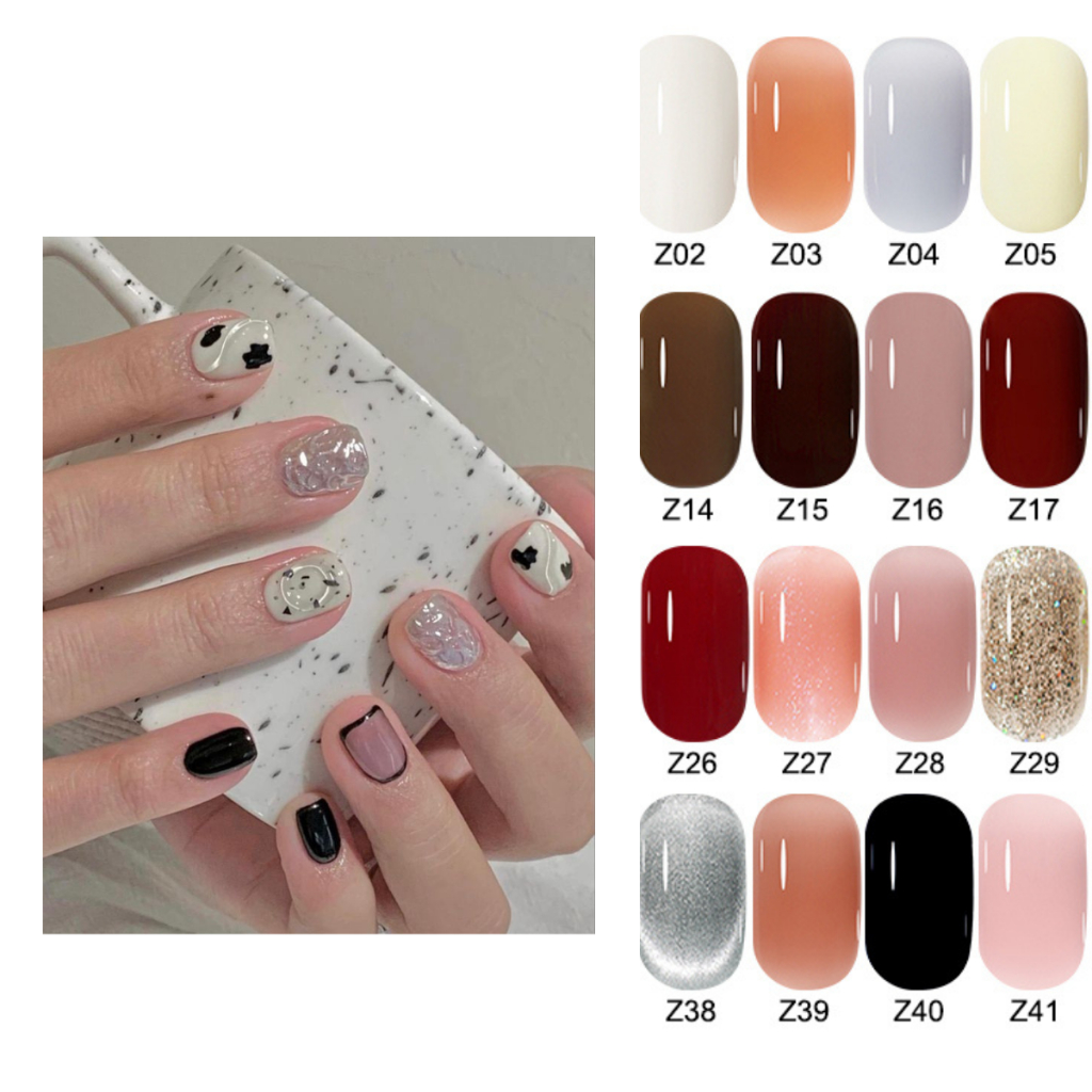 สีเจล เจลทาเล็บ สีเจลทาเล็บ Colors Nail gel polish สีสวย UV/LEDสีเจล สีทาเล็บเจล แแบบต้องอบ (ต้องใช้เครื่องอบ)