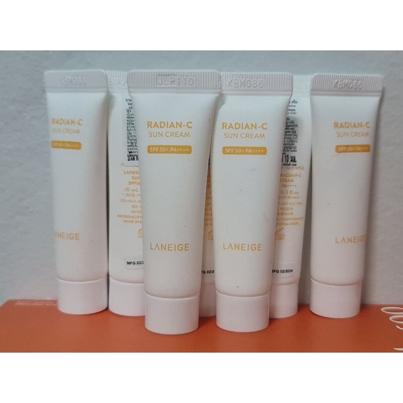 ใช้โค๊ดคุ้มได่ค่ะlaneige radian-c Sun cream spf50+PA++++10g ขนาดทดลอง ถูกสุดแท้ เคาทน์เตอร์ค่exp8/27