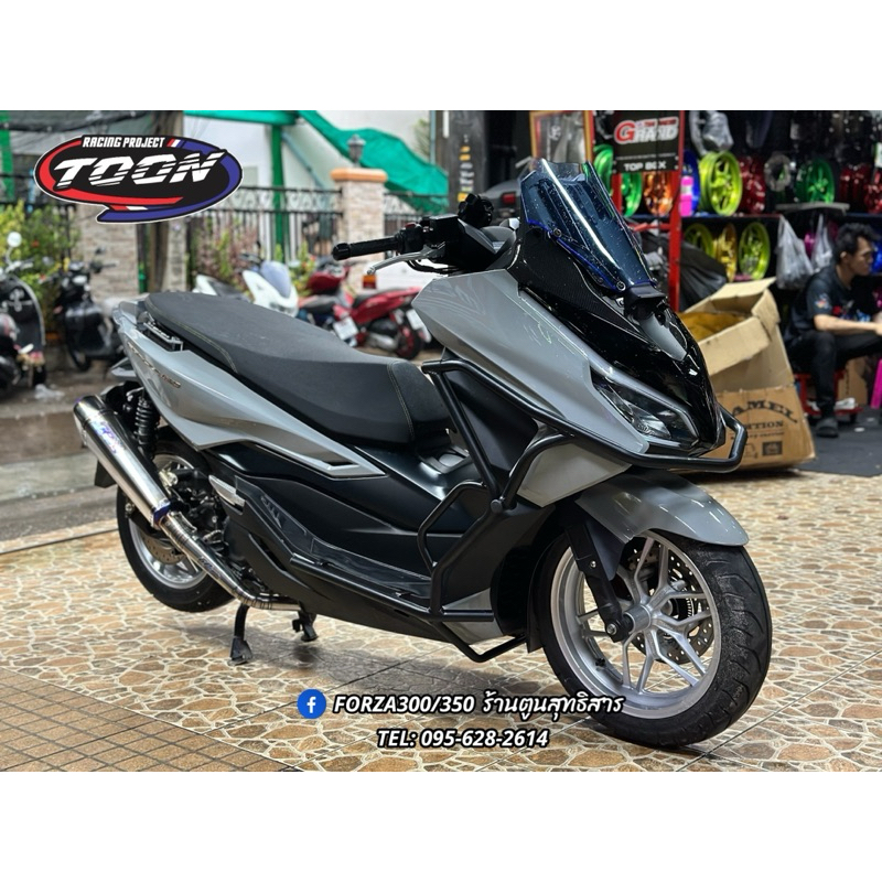 แคชบาร์ FORZA350 2023-2024 (โครงเหล็กกันล้มชุดสีชุดเต็ม กันใต้ท้องรถ)