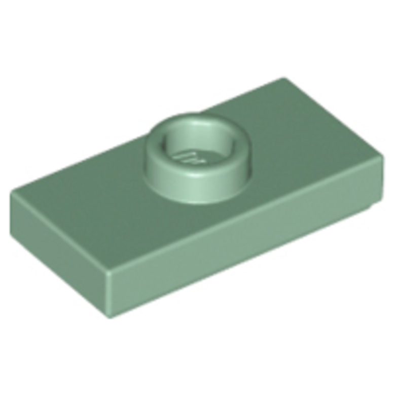 LEGO PART No: 15573 (ชิ้นส่วนเลโก้แท้) Plate, Modified 1 x 2 with 1 Stud with Groove and Bottom Stud Holder (Jumper)