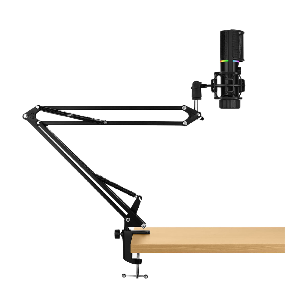 Streamplify MIC Arm Microphone Black ไมโครโฟน RGB พร้อมขายึดโต๊ะ