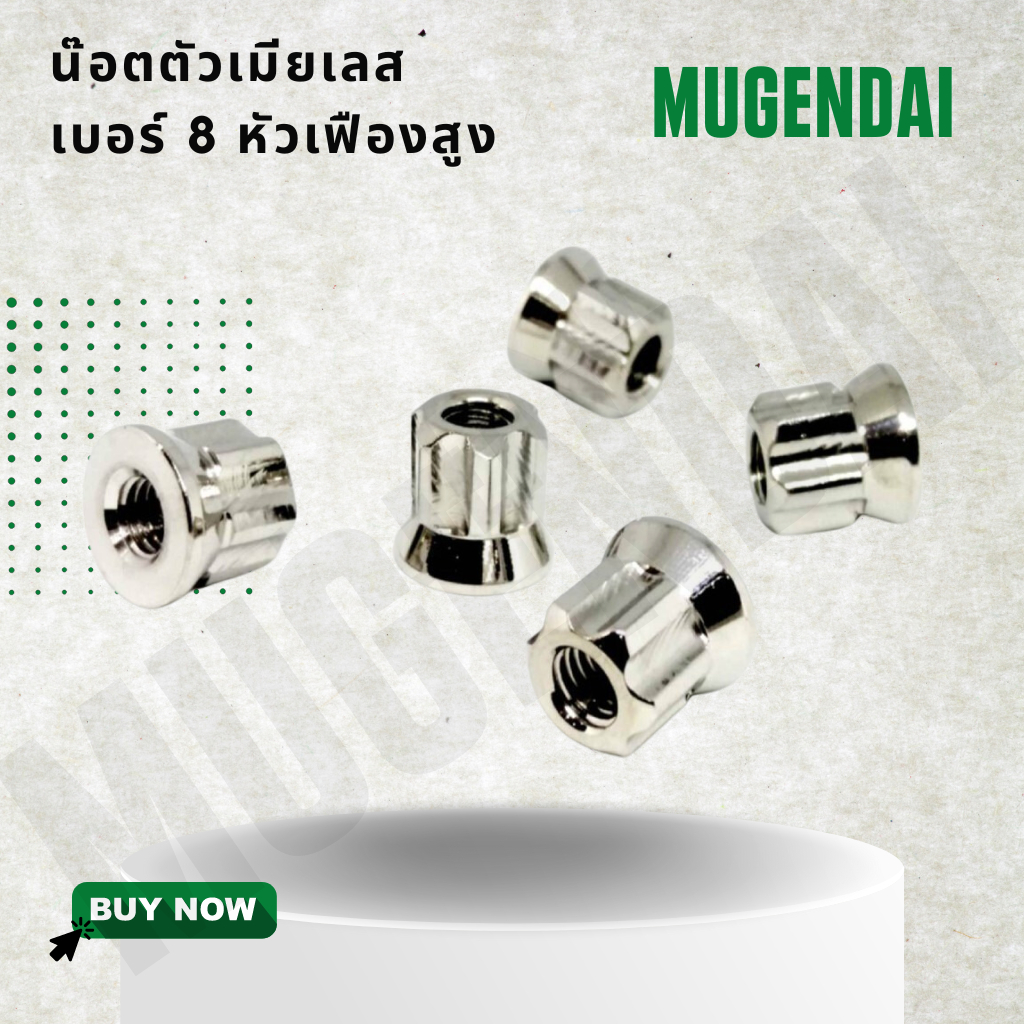 น๊อตตัวเมียเบอร์8 หัวเฟืองสูง น๊อตตัวเมียหัวเฟืองเบอร์ 8