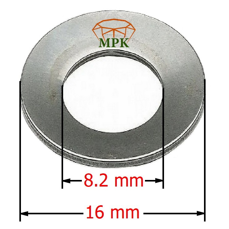 แหวนสปริงจานสแตนเลส ขนาด M8x16x0.9MM. (บรรจุ 10 ตัว)