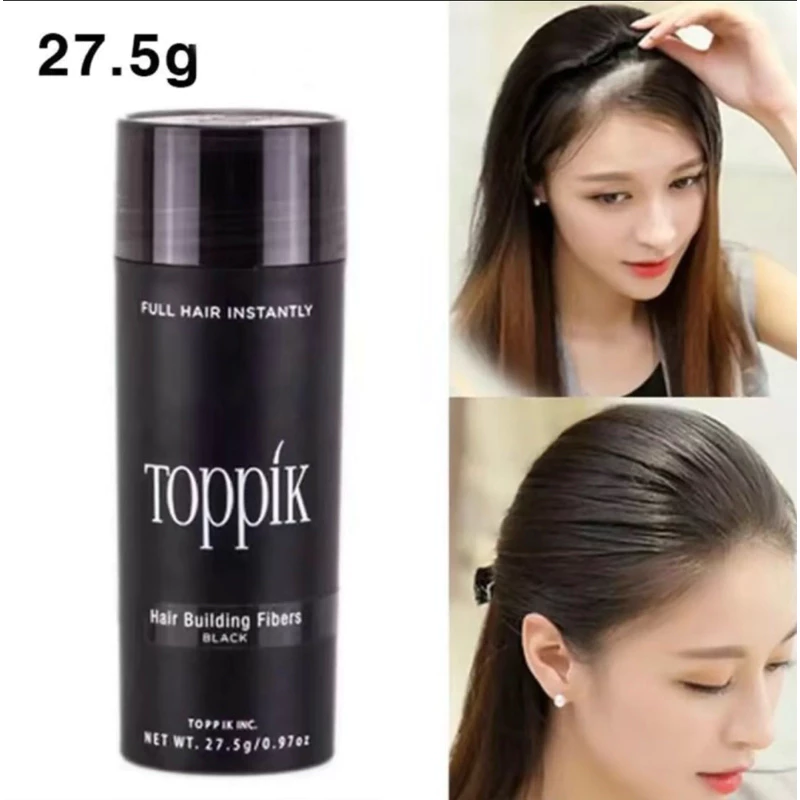 #Toppik hair #ผงไฟเบอร์ สีดำ ช่วยเพิ่มผมหนา ปิดผมบาง แก้ไขหัวล้าน ขนาด27.5g