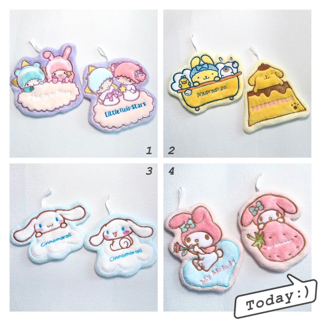ผ้าเช็ดมือแบบแขวน sanrio / care bears