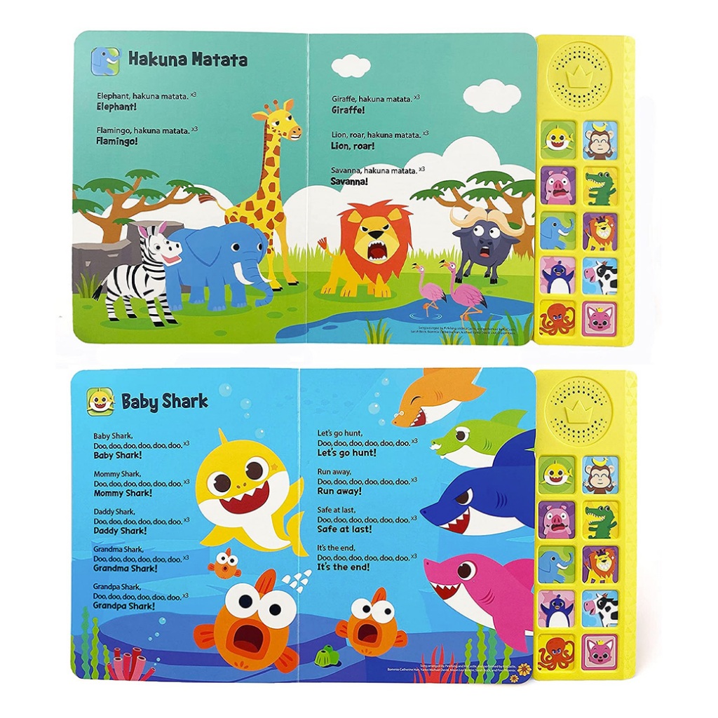 Pinkfong - แพ็คคู่ Nursery Rhymes และ Animal Songs หนังสือเสียงเบบี้ชาร์ค หนังสือเพลงภาษาอังกฤษ — صورة 5